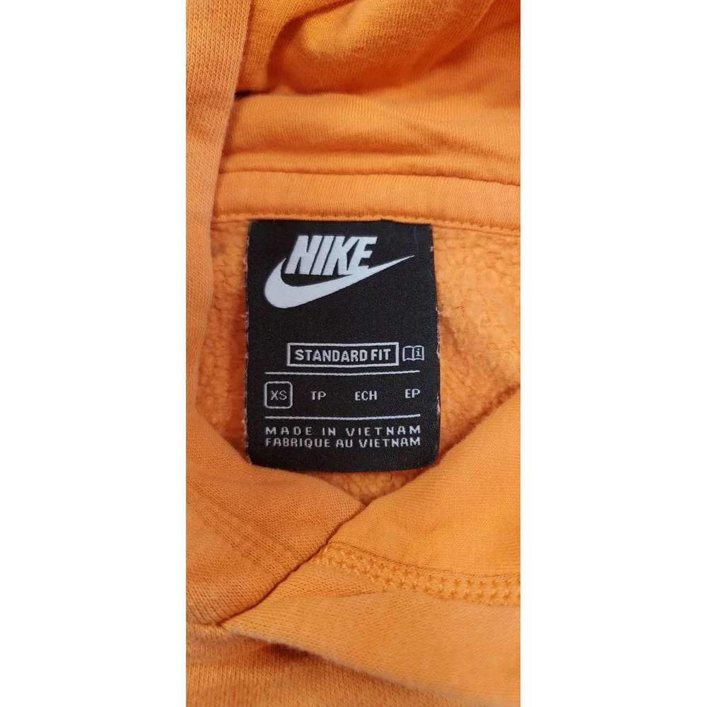 Nike Boys Orange Graphic Logo‎ Pullover Hoodie Sweatshirt Size XS Standard Fit